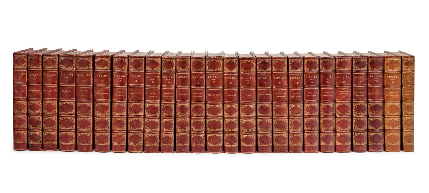 KIPLING, Rudyard (1865-1936). The Works of Rudyard Kipling . London: Macmillan and Co. Limited, 1913-1919.