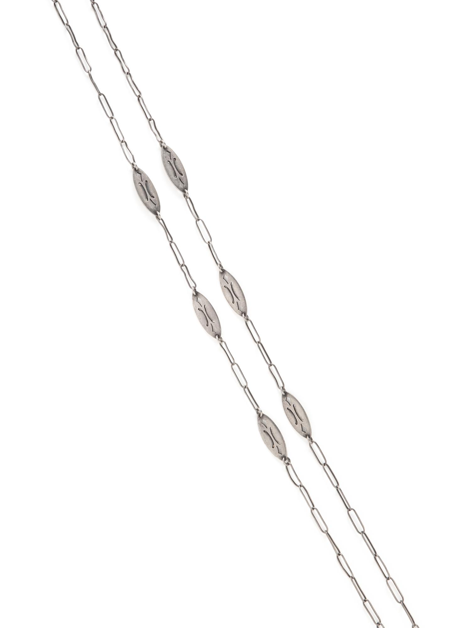KALO, STERLING SILVER LONG CHAIN NECKLACE