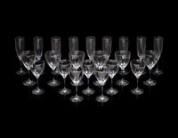 A Set of Gilt-Edged Glass Stemware