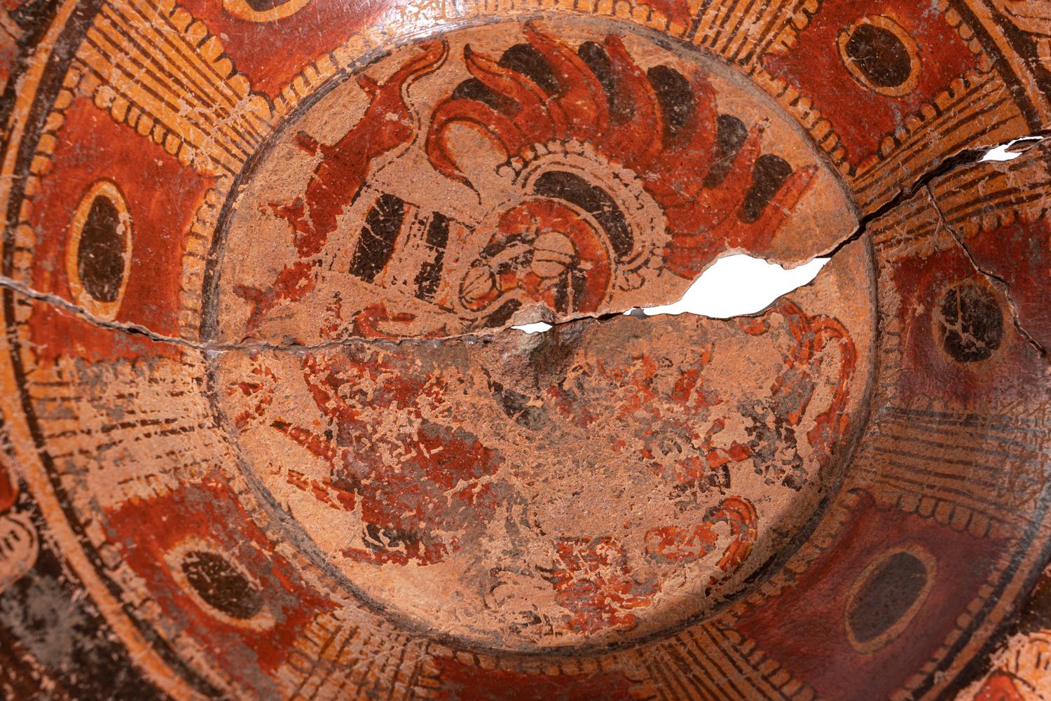 A Maya Polychrome Tripod Bowl