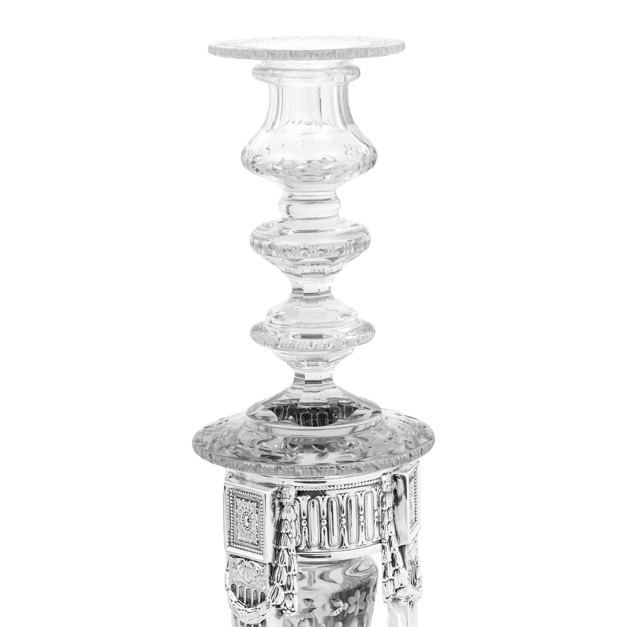 An Impressive American Silver and Cut-Glass Table Garniture