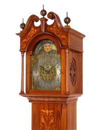 A Chippendale Style Marquetry Tall Case Clock Retailed by Tiffany & Co.