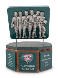 Mike Ditka's NFL 75th Anniversary All-Time Team Trophy Formerly Displayed at Mike Ditka's Restaurant