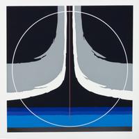 A pair of prints ( Blue Landscape; Earthline Red ), 1979-1981