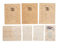[CIVIL WAR]. Civil War letters and ephemera associated with Ohio, plus.