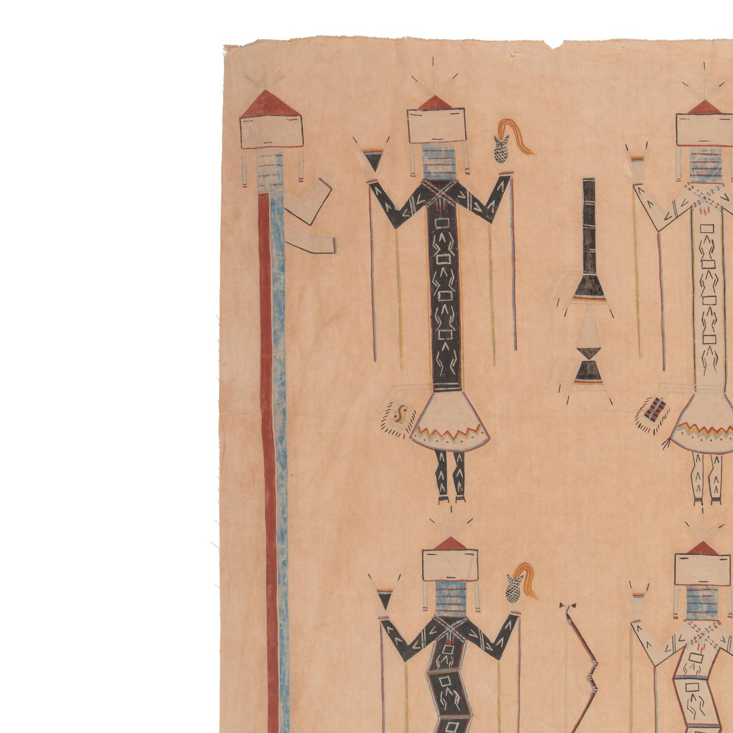 Navajo Muslin Memory Aid, From the Shootingway