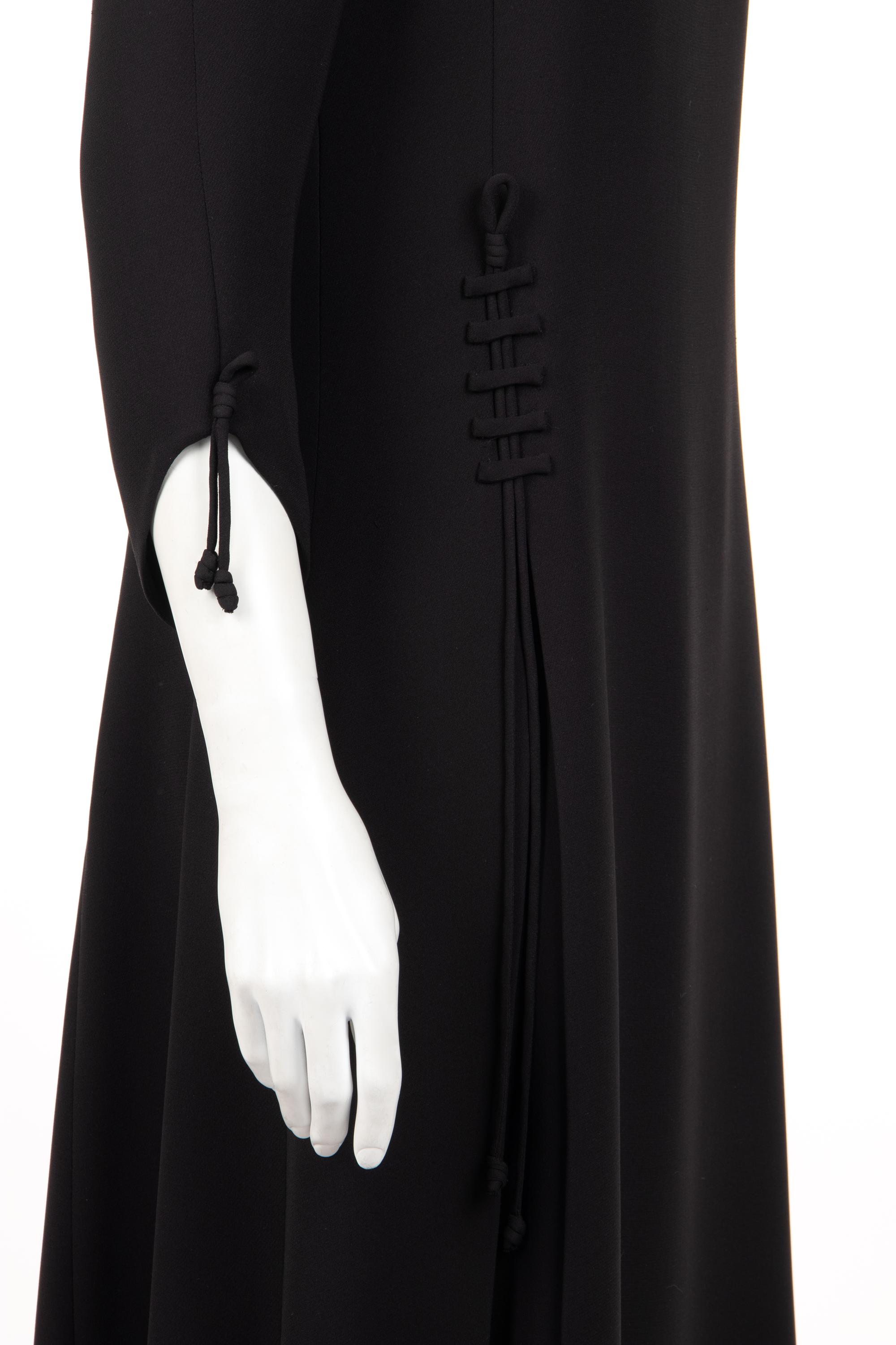 Ralph Rucci Wool Crepe Dress with Ties