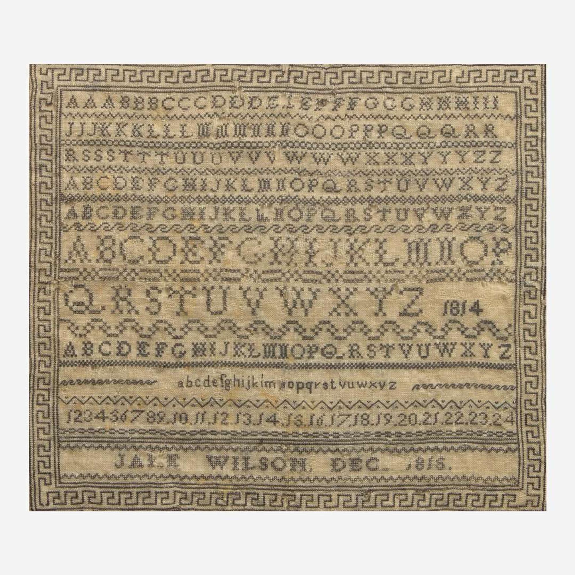 A group of three rare needlework samplers late 18th / early 19th century