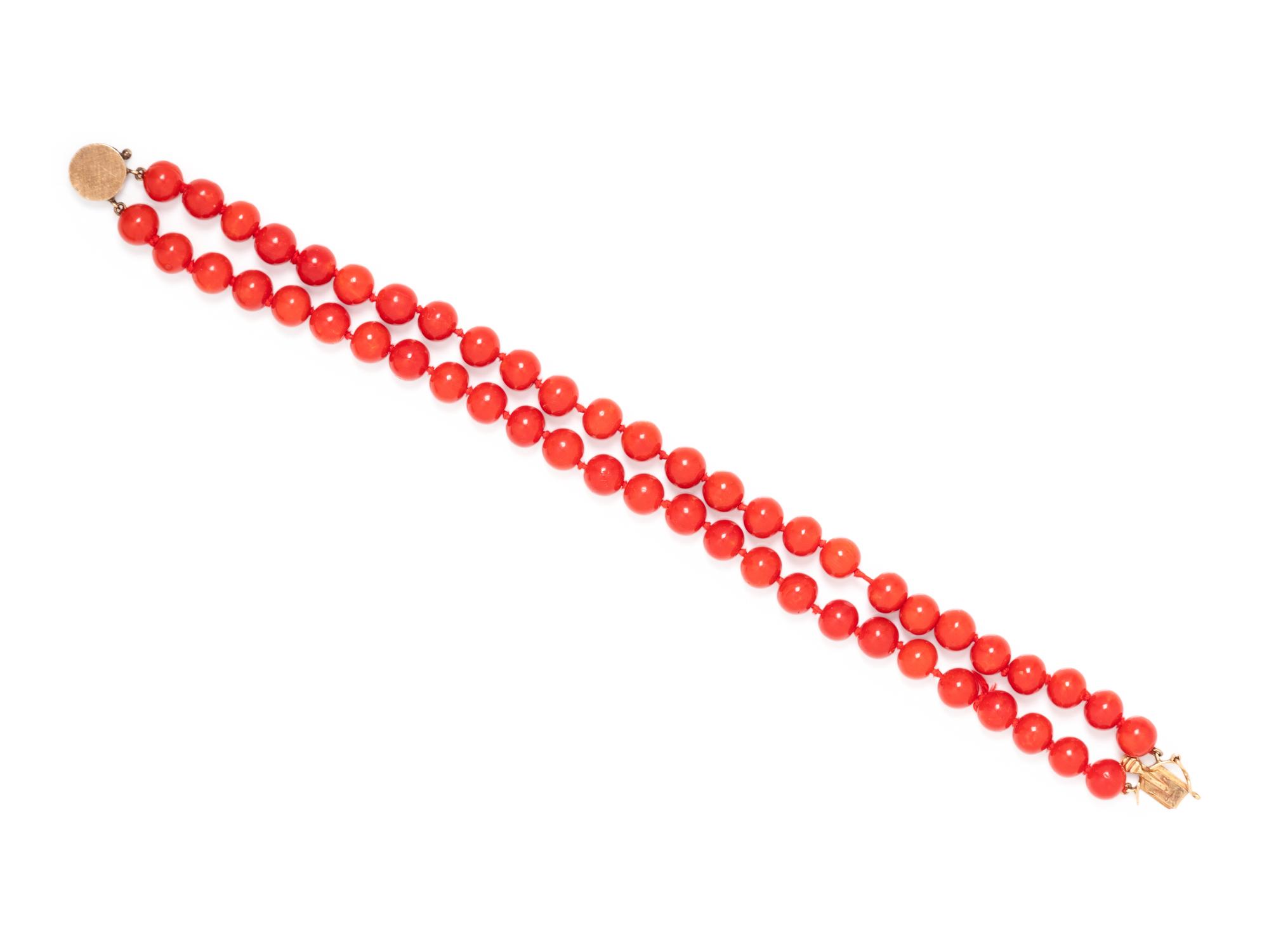 CORAL BEAD BRACELET