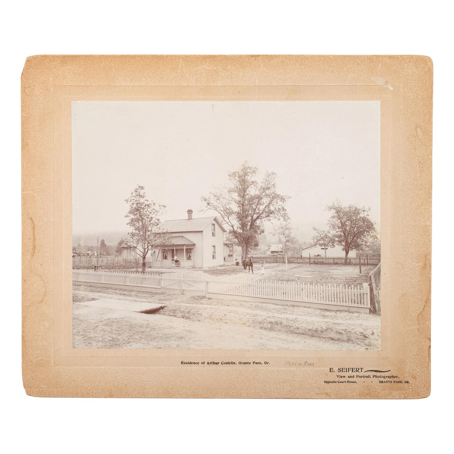 [WESTERN AMERICANA - EARLY PHOTOGRAPHY]. A group of albumen and silver gelatin photographs of the Pacific Northwest and other Western areas, including: