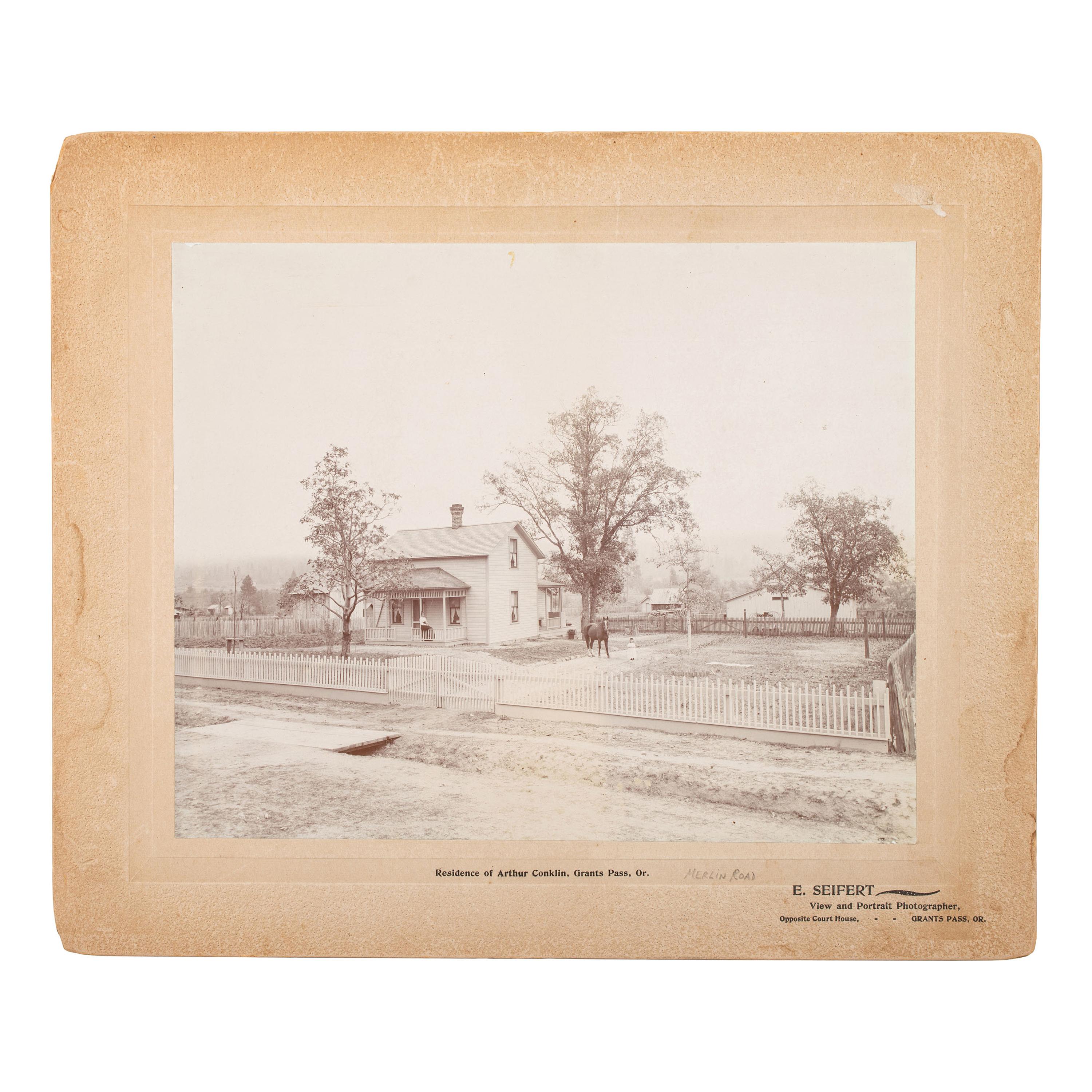 [WESTERN AMERICANA - EARLY PHOTOGRAPHY]. A group of albumen and silver gelatin photographs of the Pacific Northwest and other Western areas, including: