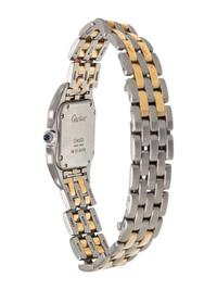CARTIER, STAINLESS STEEL AND YELLOW GOLD 'PANTHÈRE' WRISTWATCH