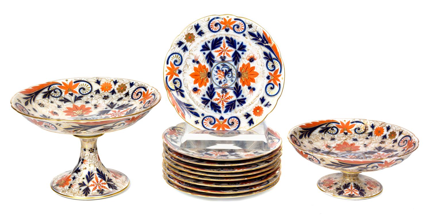 A Set of Twelve Spode Copeland Garret Porcelain Articles Diameter 9 inches. — 20TH CENTURY