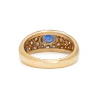 YELLOW GOLD, SAPPHIRE AND DIAMOND RING