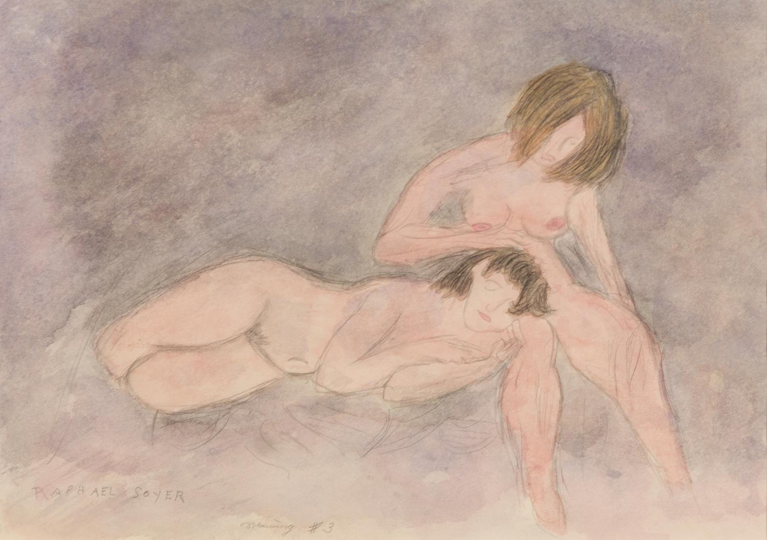 Raphael Soyer, (American, 1899-1984), Drawing #3