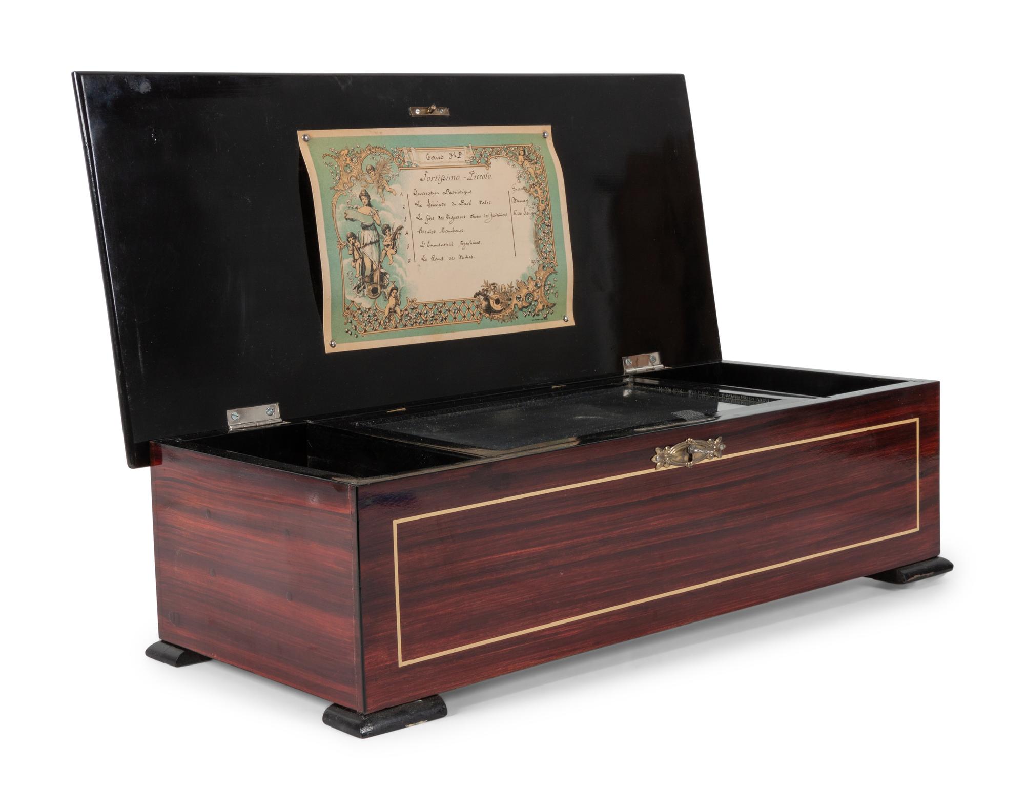 A Swiss Fortifsimo Piccolo Cylinder Music box