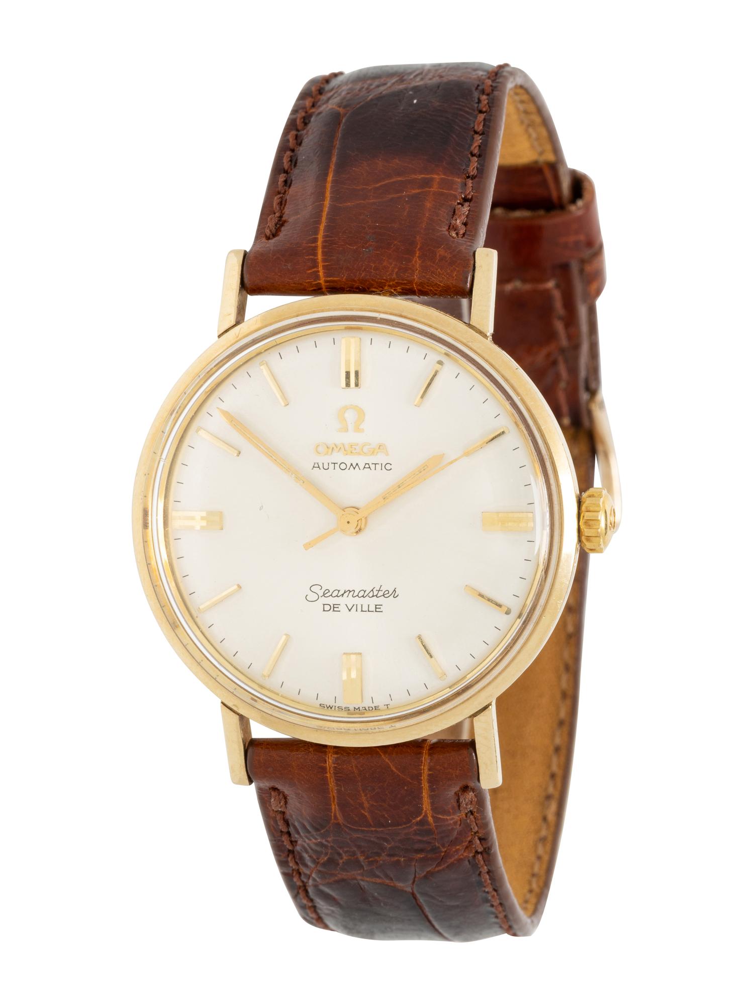 OMEGA, REF. LL6590-1 14K YELLOW GOLD 'SEAMASTER DE VILLE' WATCH