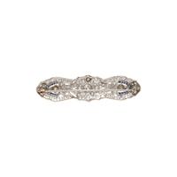 ART DECO, DIAMOND AND SYNTHETIC SAPPHIRE BROOCH
