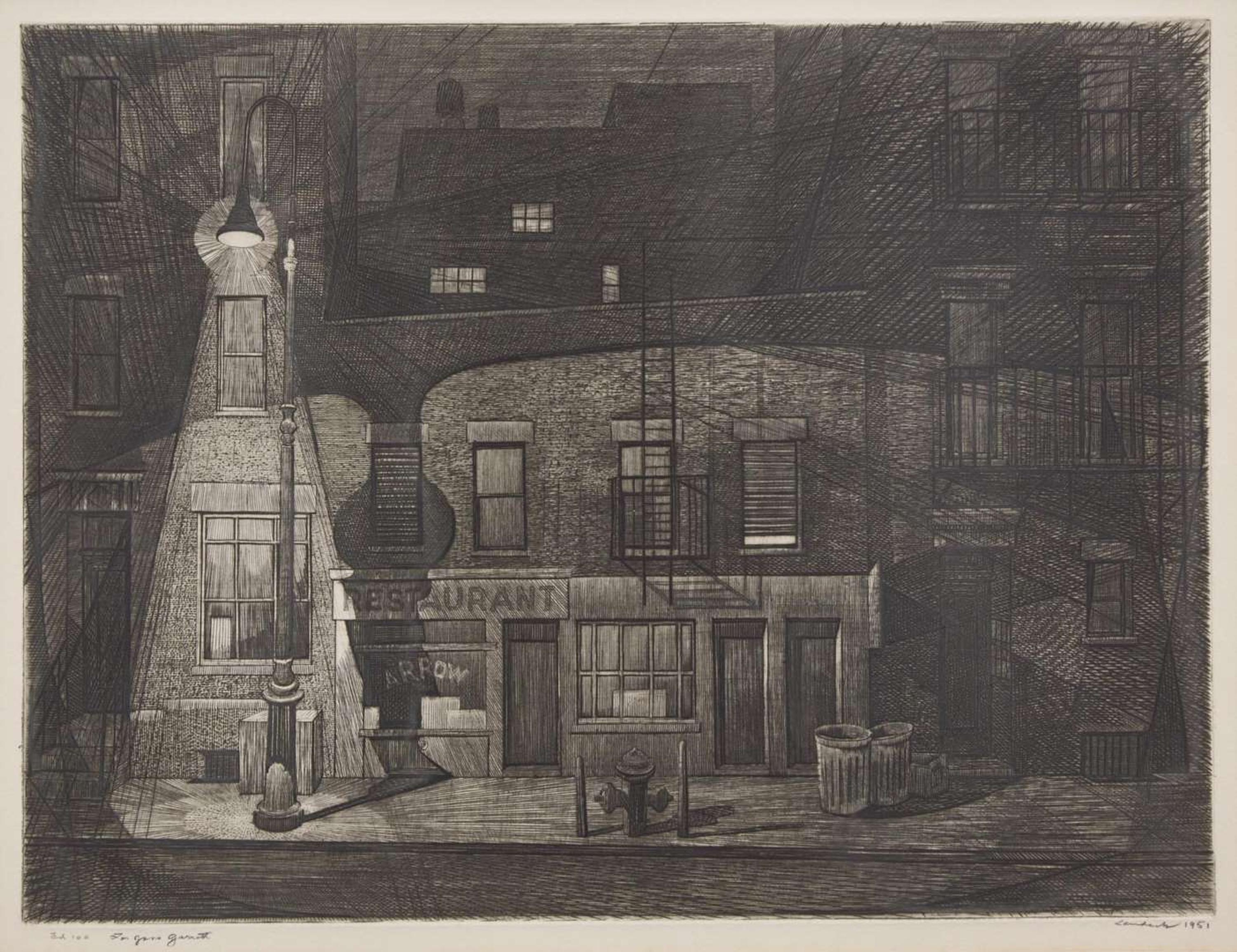 Armin Landeck (American, 1905–1984) - Restaurant