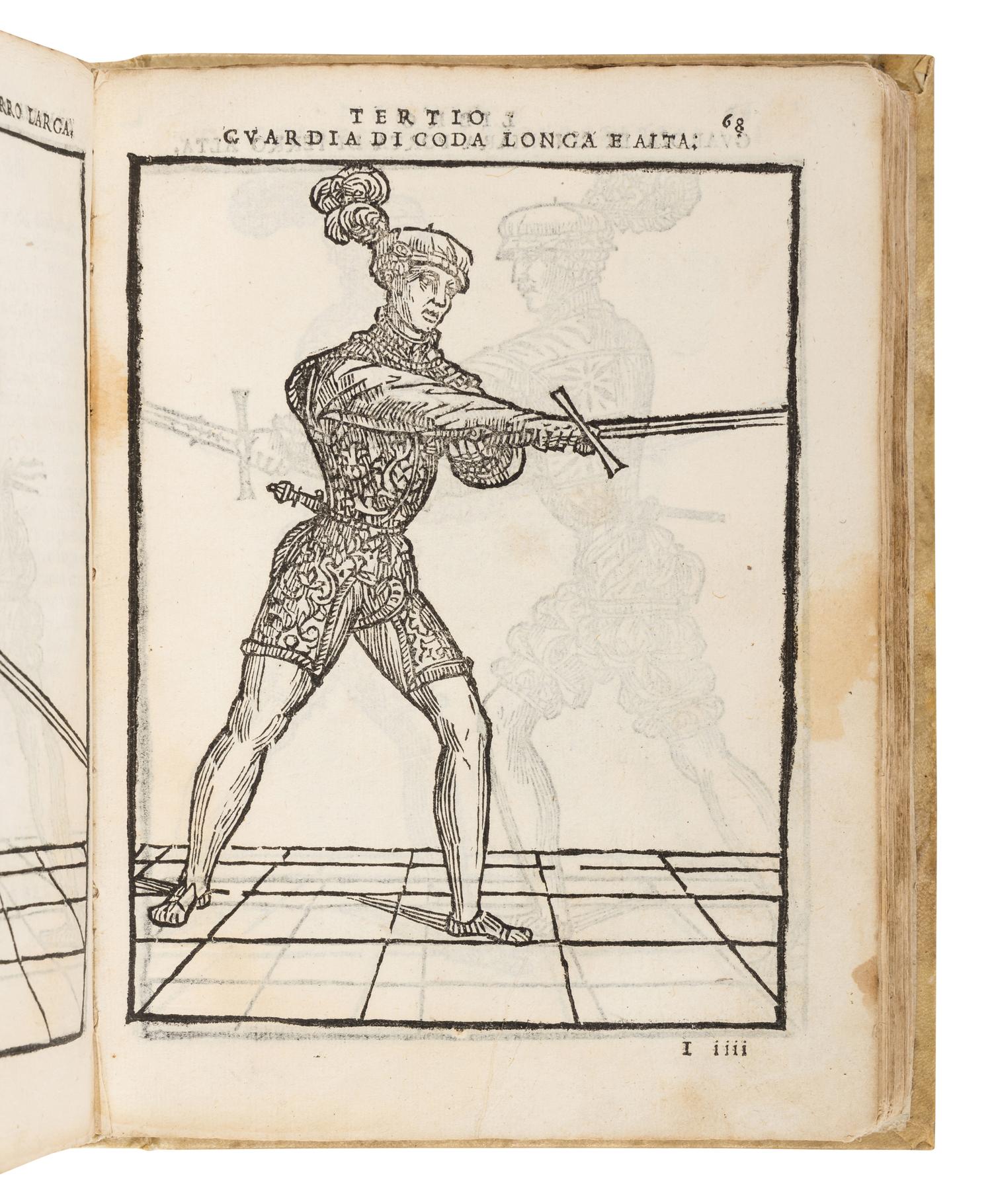 MAROZZO, Achille (1484-1553). Opera nova de Achille Marozzo Bolognese, Maestro Generale, de l'arte de l'Armi . Venice: Marchio Sessa, 1550.
