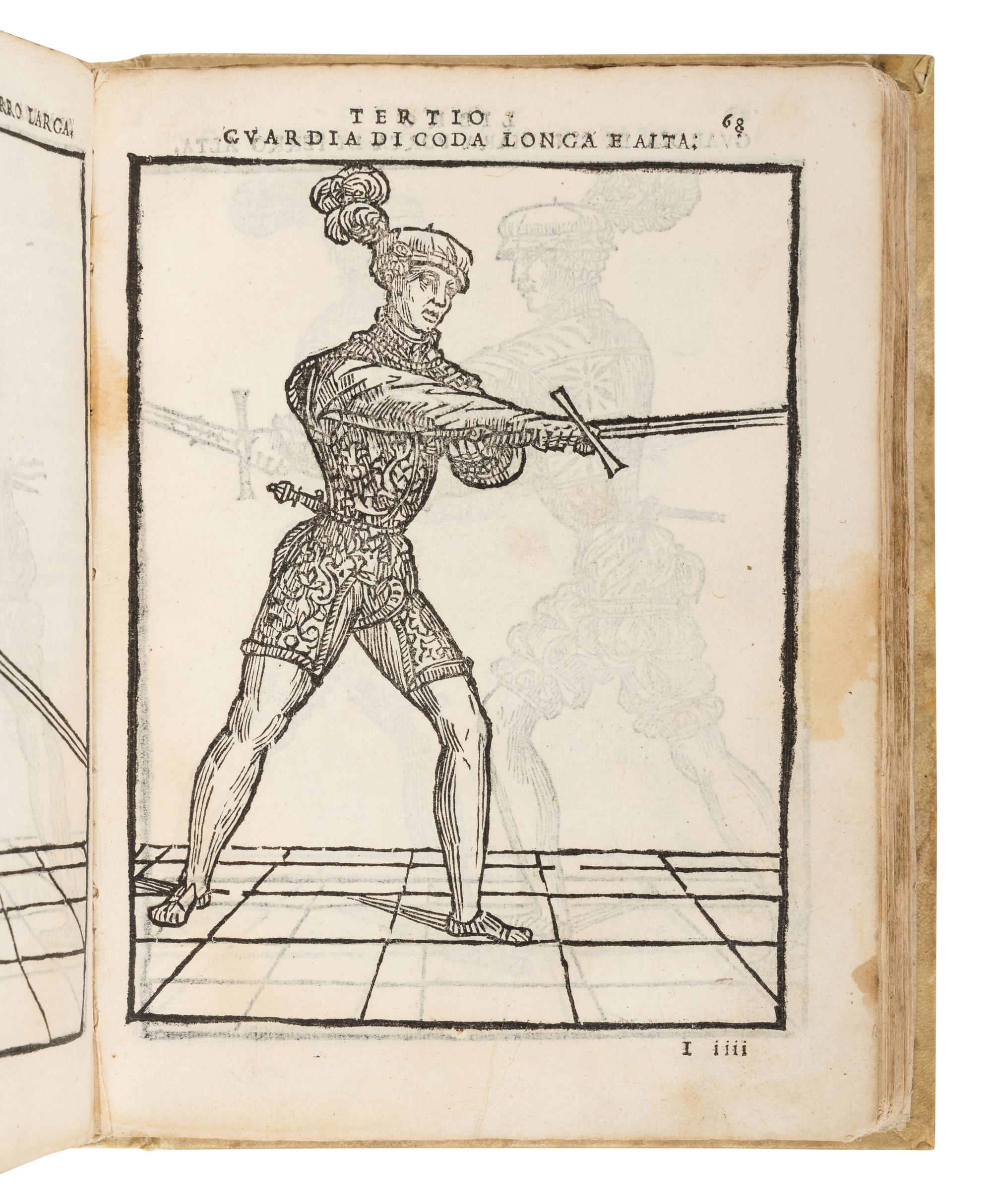 MAROZZO, Achille (1484-1553). Opera nova de Achille Marozzo Bolognese, Maestro Generale, de l'arte de l'Armi . Venice: Marchio Sessa, 1550.
