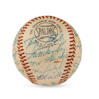 A 1958 Chicago Cubs Team Signed Autograph Baseball (Ernie Banks MVP Season)