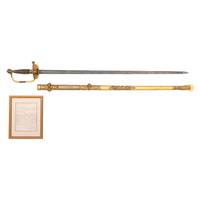 Published Ames Model 1851 General Officers' Sword Inscribed from Confederate Col. WW Horton to Capt. PH Thomas