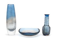 A Set of Three Orrefors Kraka Vessels Height of tallest 12 3/4 inches. — SVEN PALQUIST