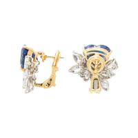 SAPPHIRE AND DIAMOND EARRINGS
