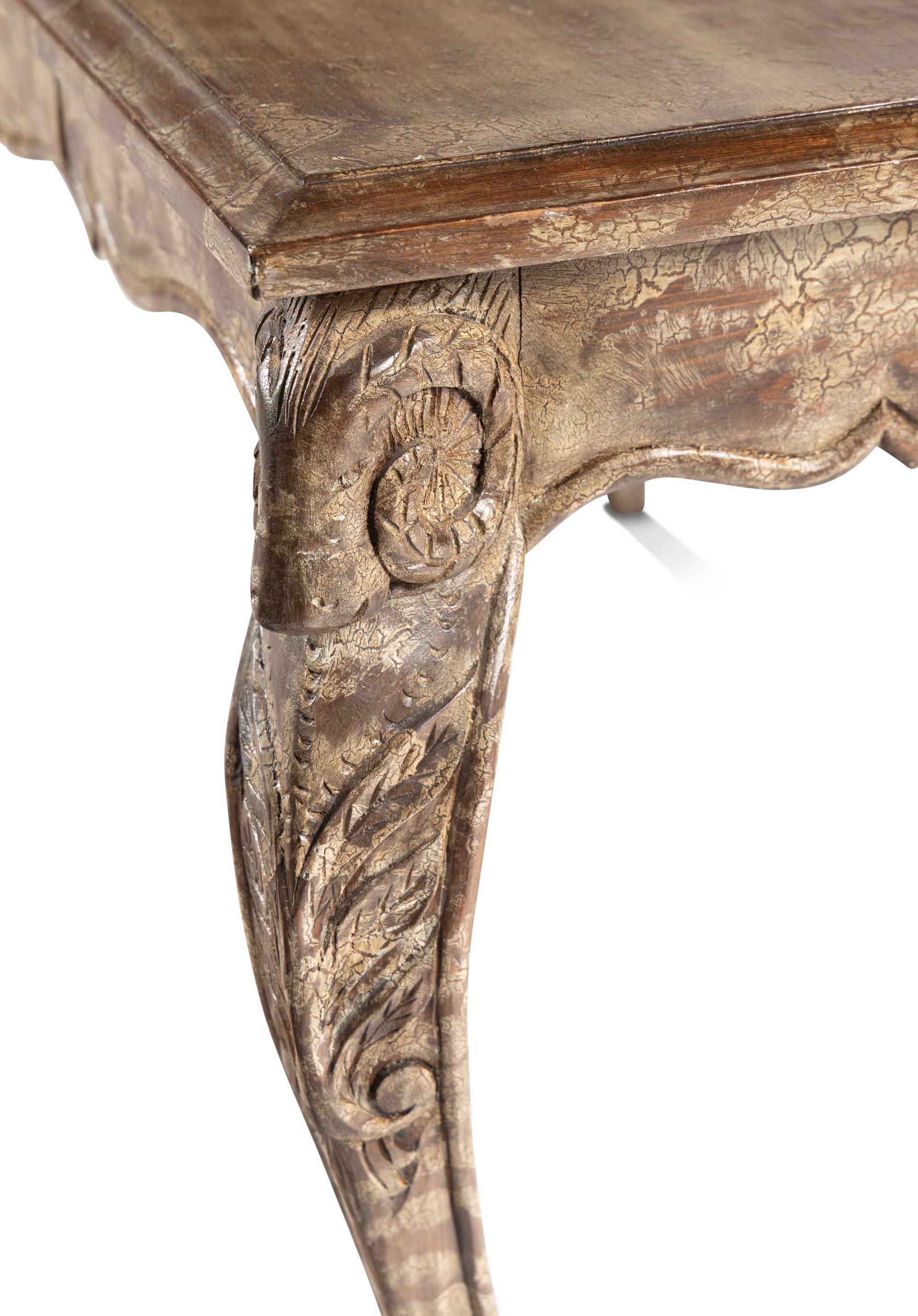 An Italian Carved and Painted Desk