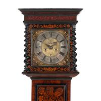 A William and Mary Walnut and Marquetry Tall Case Clock
