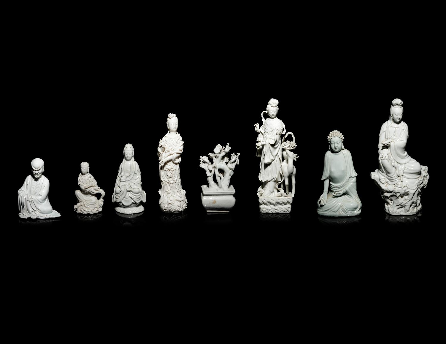 Eight Chinese Monochrome Glazed Porcelain Articles
