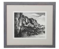 Thomas Hart Benton, (American, 1889-1975), Making Camp, 1972