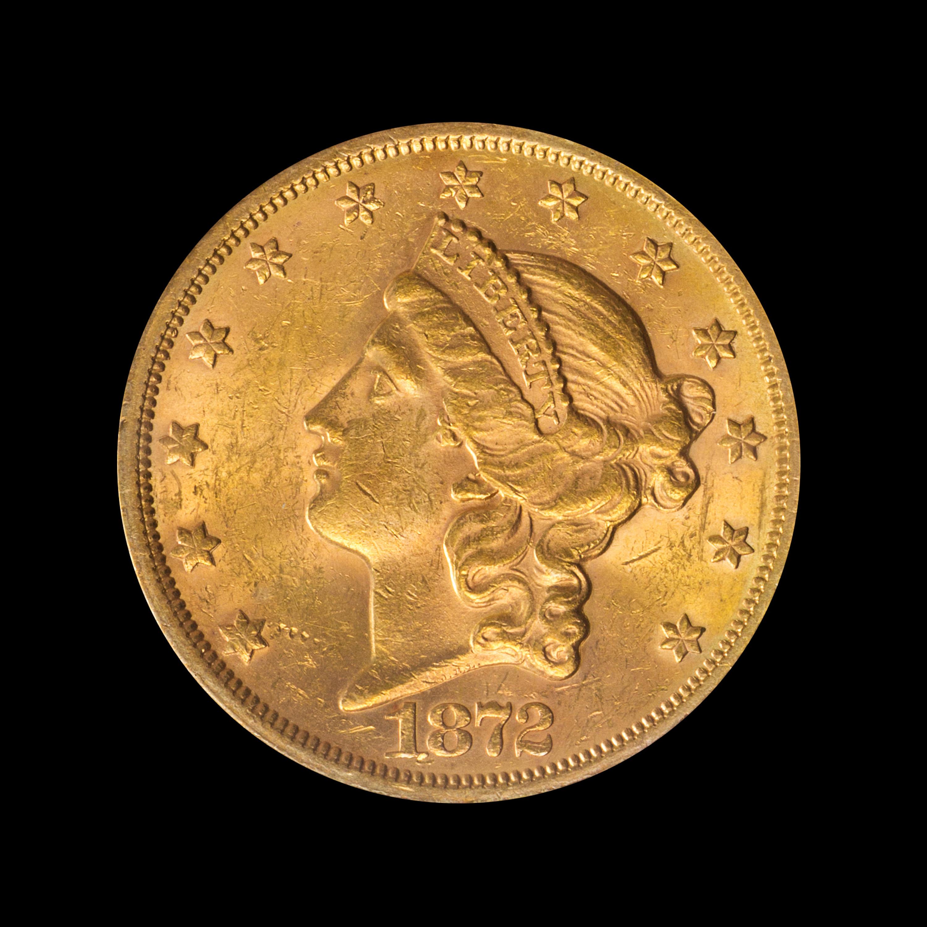 A United States 1872-S Liberty Head $20 Gold Coin