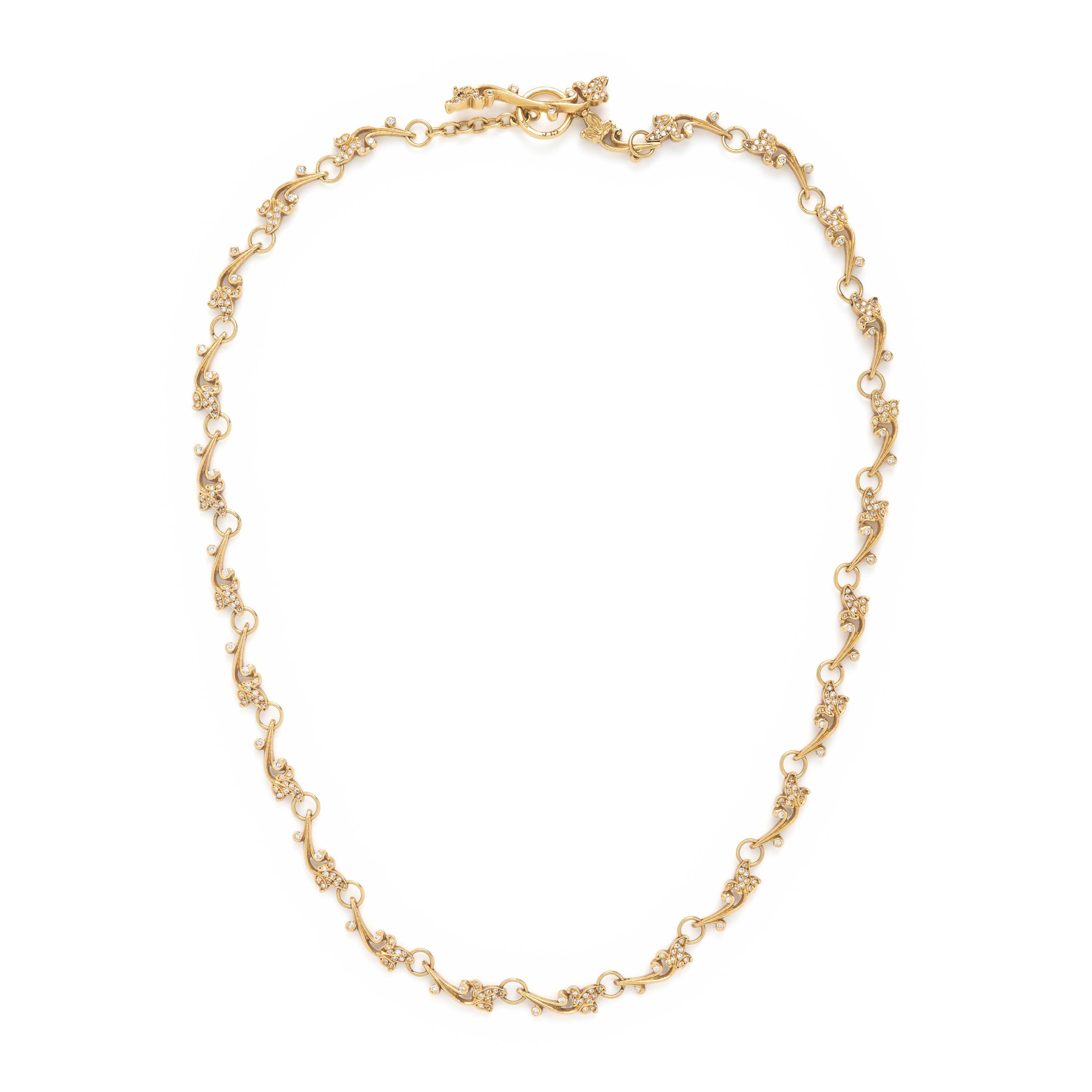 Yellow Gold and Diamond Necklace