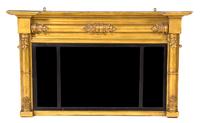 A Victorian Giltwood Overmantel Mirror Height 23 1/8 x width 38 7/8 inches. — LATE 19TH CENTURY