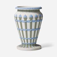 A Wedgwood Tricolor Jasperware Torches Vase UK, early 19th century