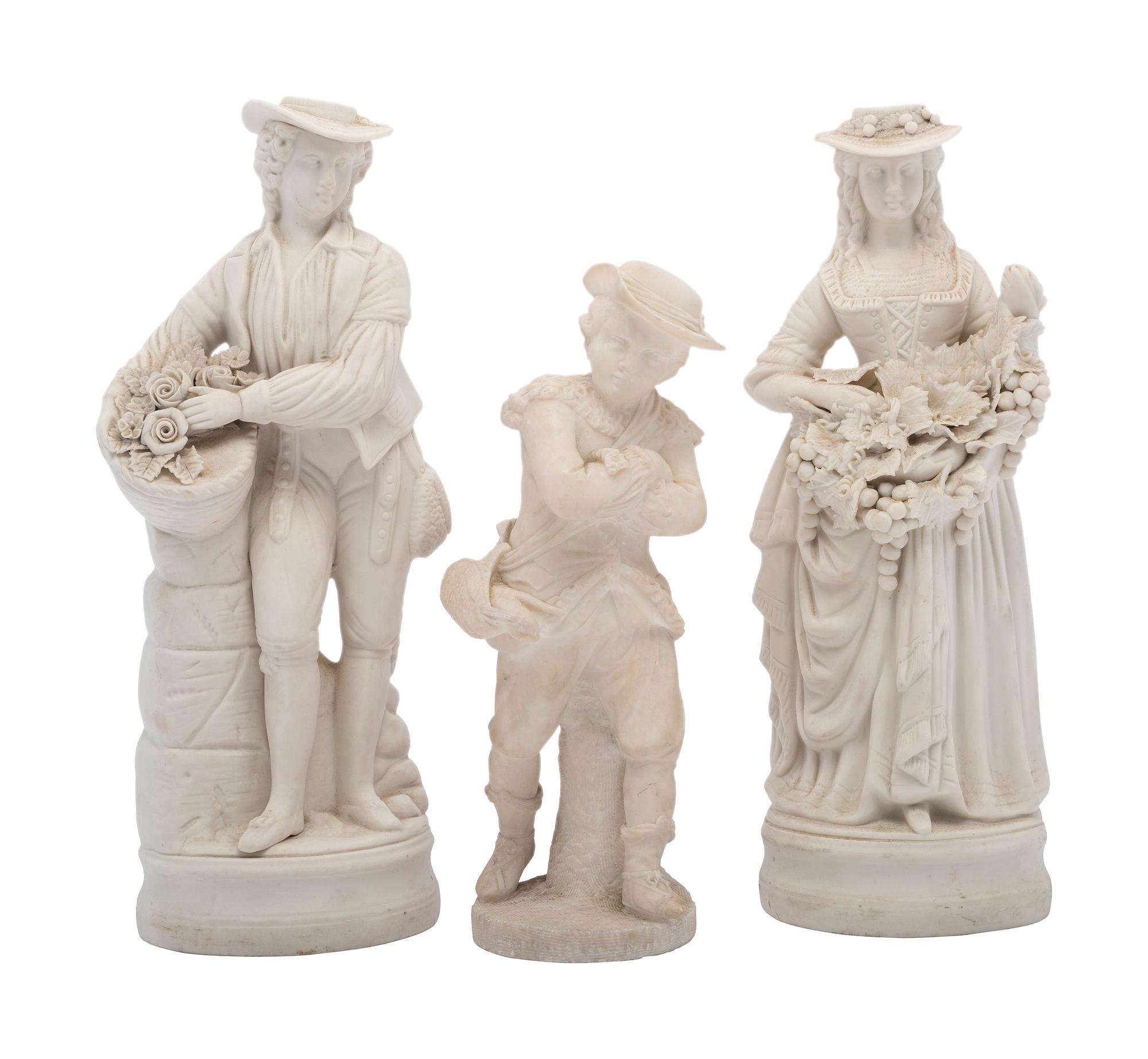 A Pair of Bisque Porcelain Figures