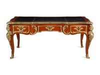 A Louis XV Style Gilt Bronze Mounted Kingwood Bureau Plat