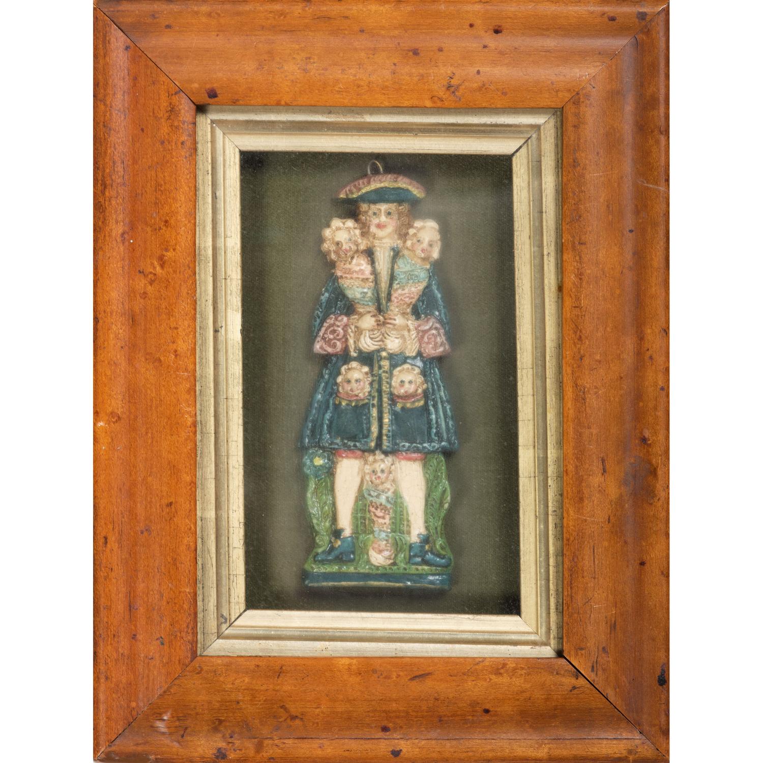 Four English Framed Wax Figures