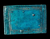 A Chinese Turquoise Glazed Porcelain Bed-Form Tray
