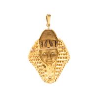YELLOW GOLD, DIAMOND AND GEMSTONE PHARAOH PENDANT/BROOCH