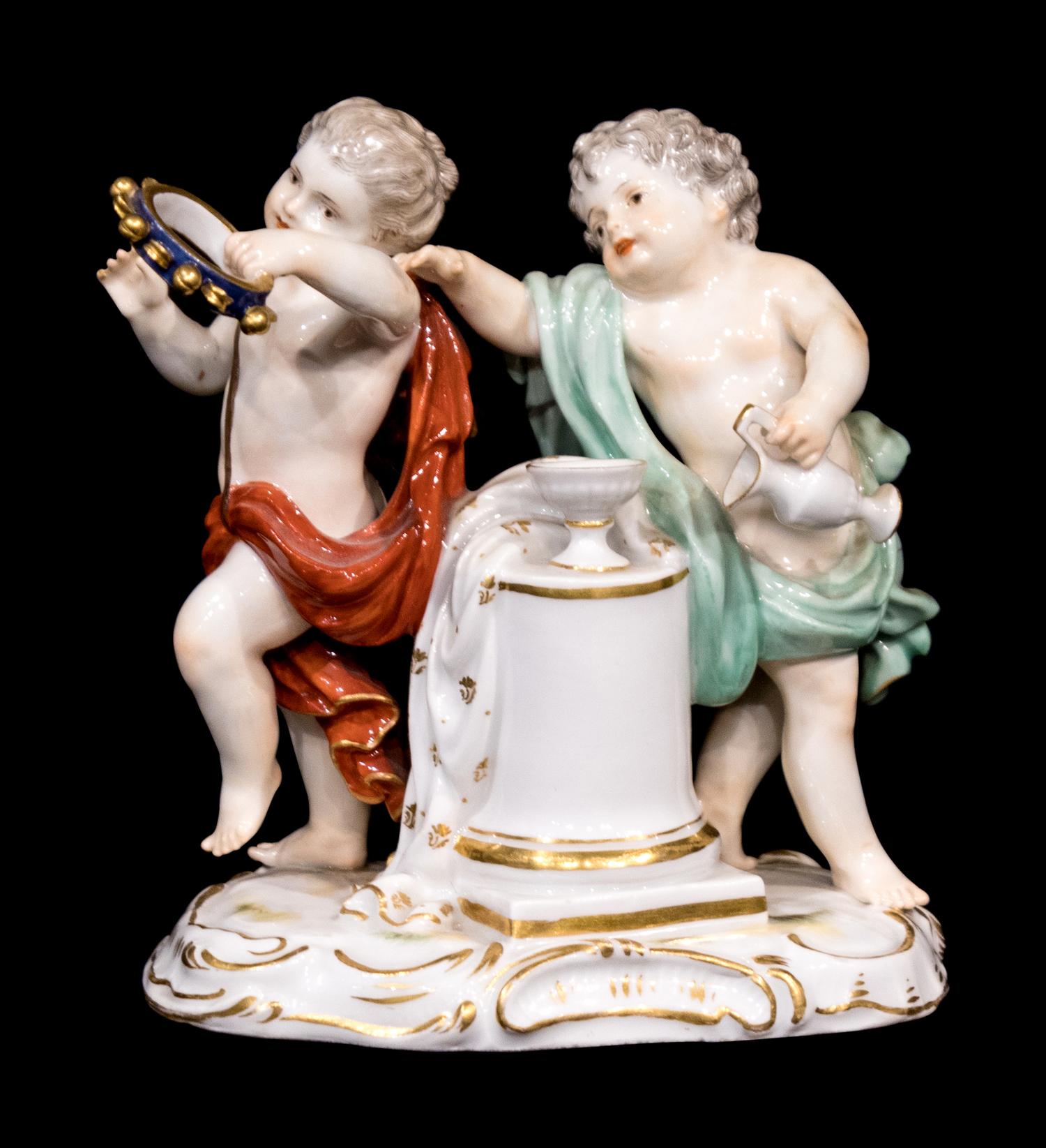 A Meissen Porcelain Group of Two Cupids