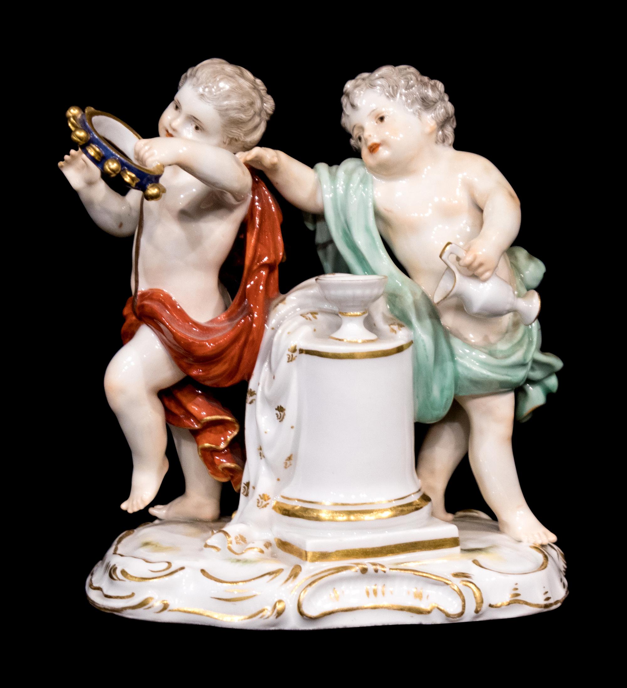 A Meissen Porcelain Group of Two Cupids