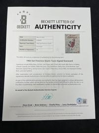 A 1963 San Francisco Giants Multi Signed Autograph St. Louis Cardinals Program Scorecard Featuring Willie Mays and Additional Hall of Famers (Beckett Authentication Services)