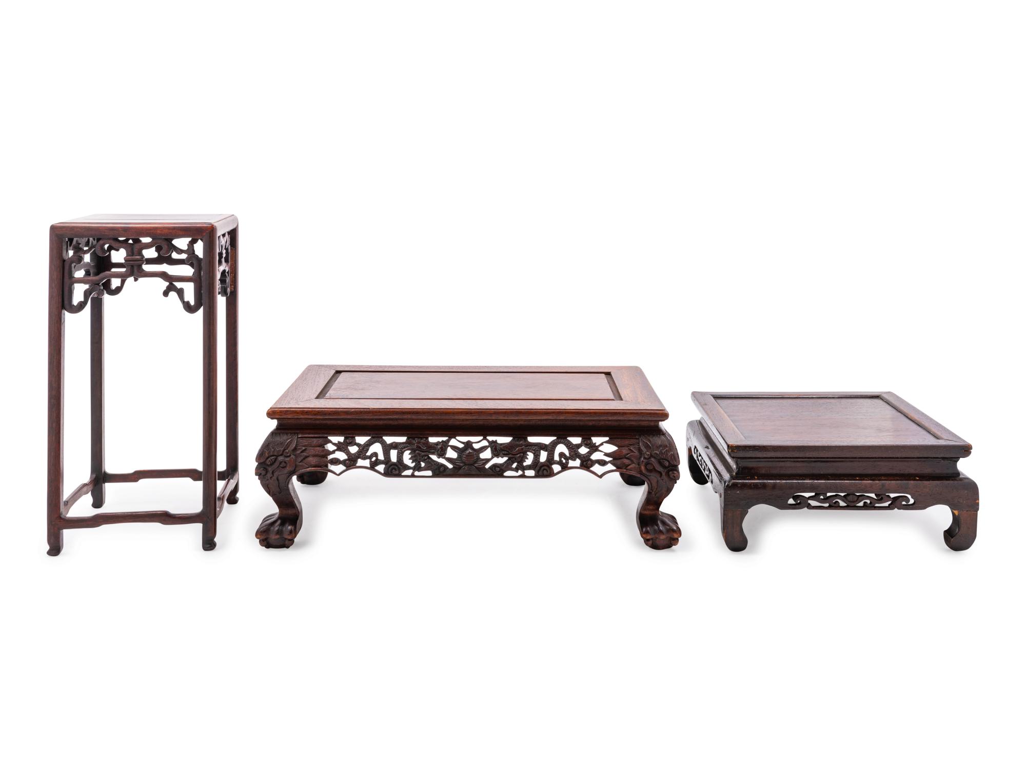 Three Chinese Hardwood Stands