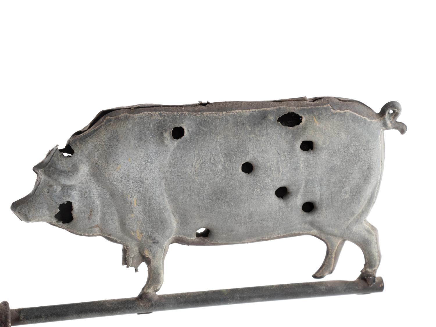 A Molded Sheet Metal Pig Weathervane