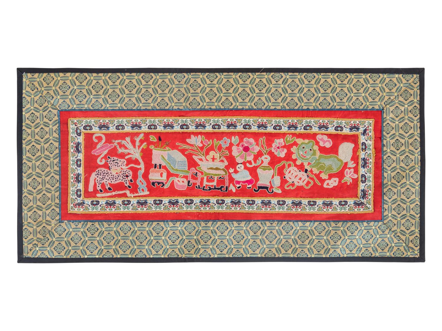 Nine Chinese Embroidered Silk Articles
