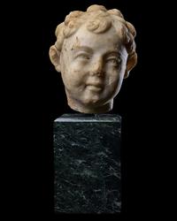 A Roman Marble Head of a Child