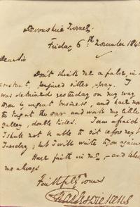 [Literature] [Dickens, Charles]. Taylor, Alfred Henry. Original Pencil and Wash Portrait, with an Autograph Letter, signed